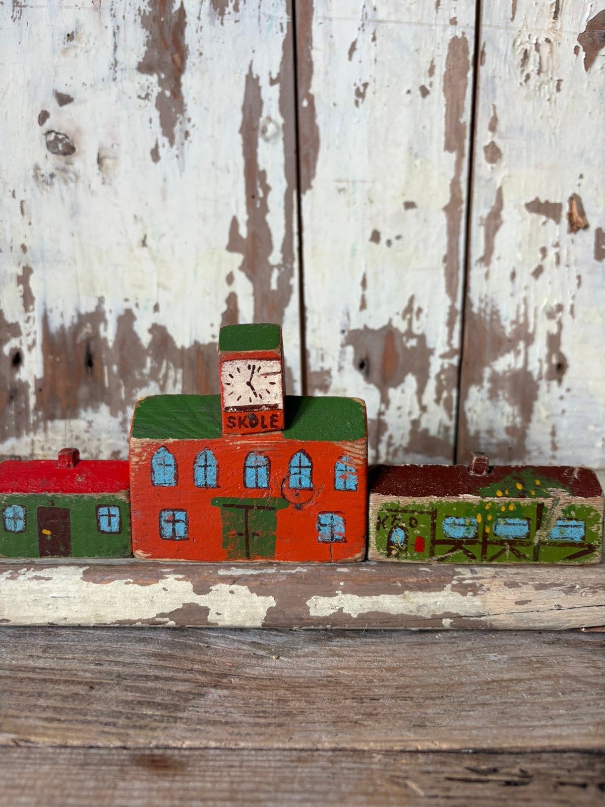 Oude Deense houten huisjes, Ophalen of Verzenden