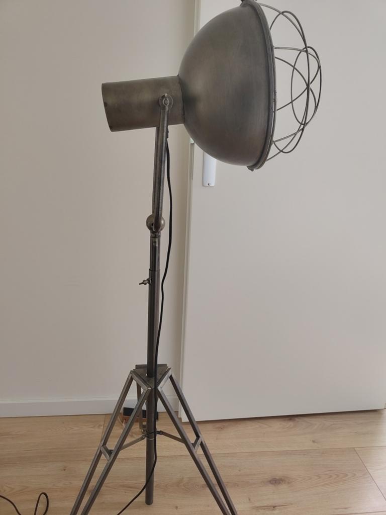 Industriële vloerlamp in hoogte verstelbaar - Loods 5, Ophalen, Zo goed als nieuw, 150 tot 200 cm
