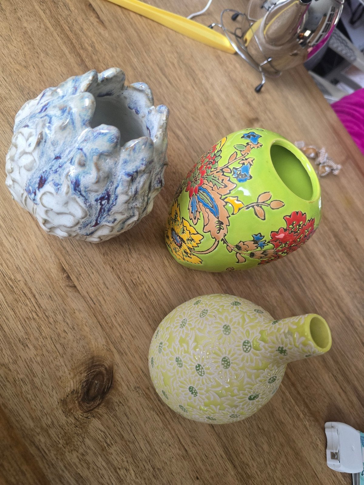 3 Des Pots vaasjes - puntgaaf, Huis en Inrichting, Ophalen of Verzenden