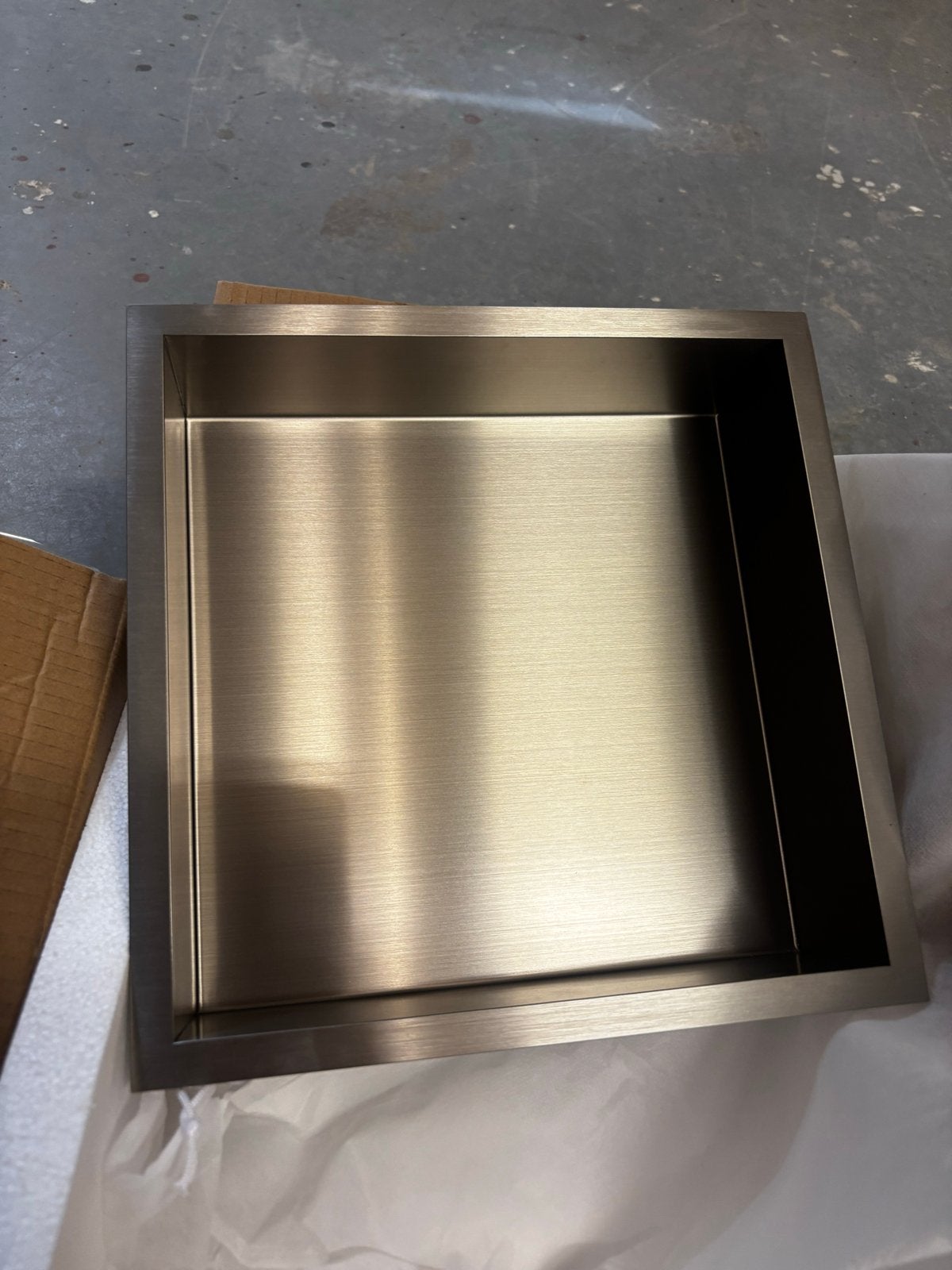 Inbouw nis 30x30x7.5cm geborsteld nikkel PVD, Ophalen, Nieuw, Zilver, Douche-accessoire