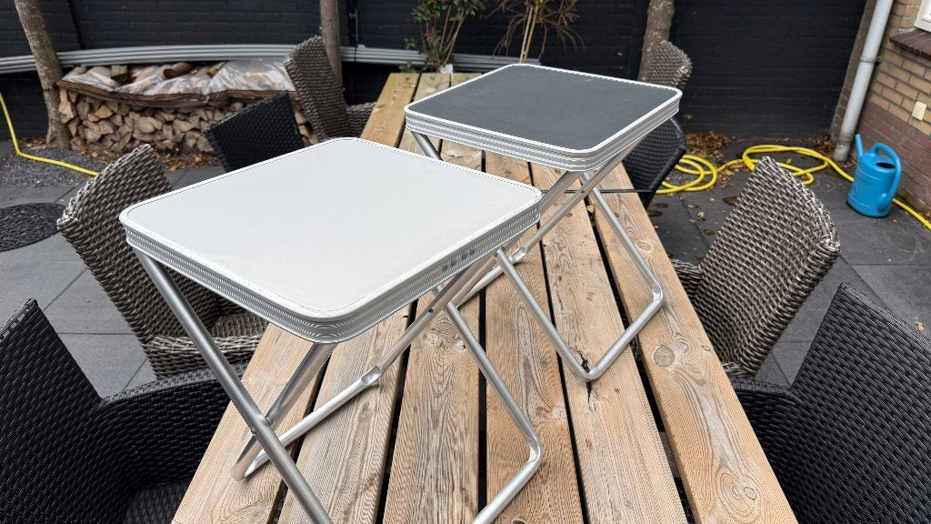 Opvouwbare camping tafeltjes / viskrukjes, Ophalen, Gebruikt, Campingtafel
