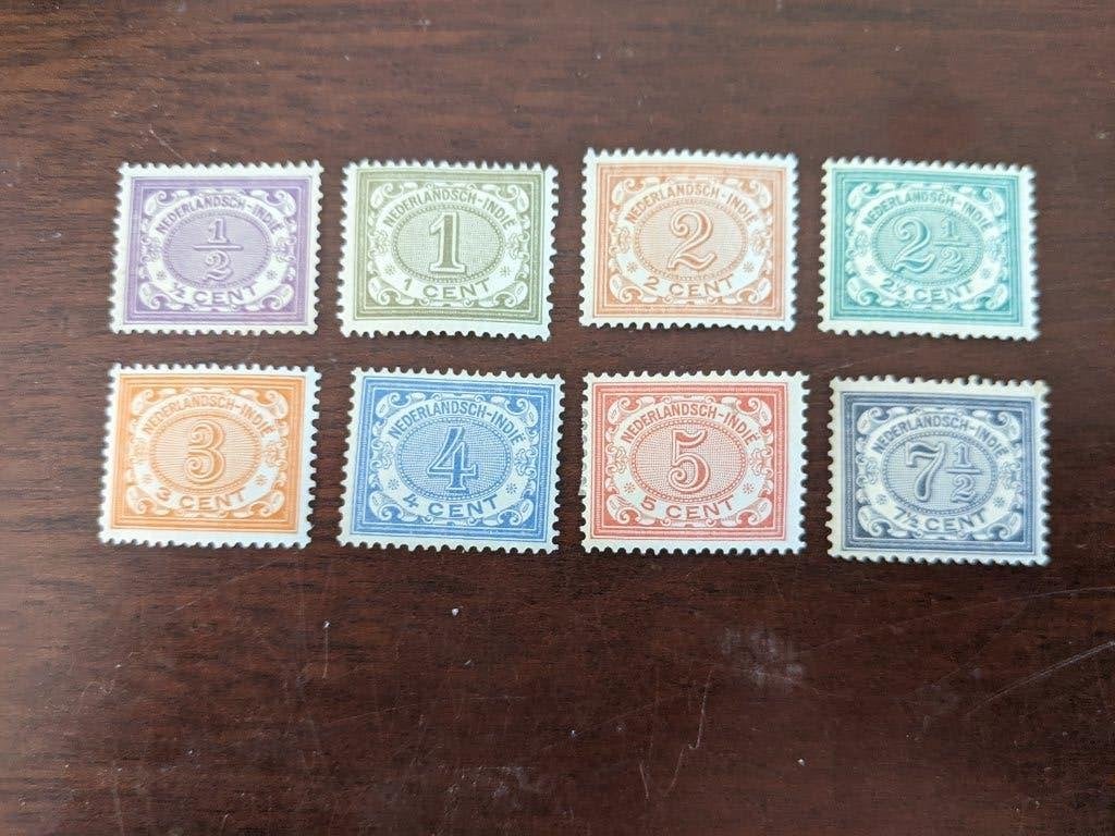 NED. INDIE 1902-1909; serie CIJFERZEGELS LEES, Verzenden, Postfris, Nederlands-Indië