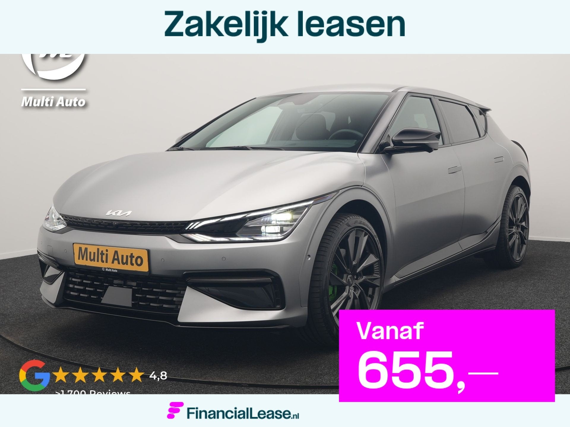 Kia EV6 GT-Line AWD 77.4 kWh 325pk Dealer O.H. | Adaptive Cr, Automaat, Gebruikt, Zwart, Vierwielaandrijving