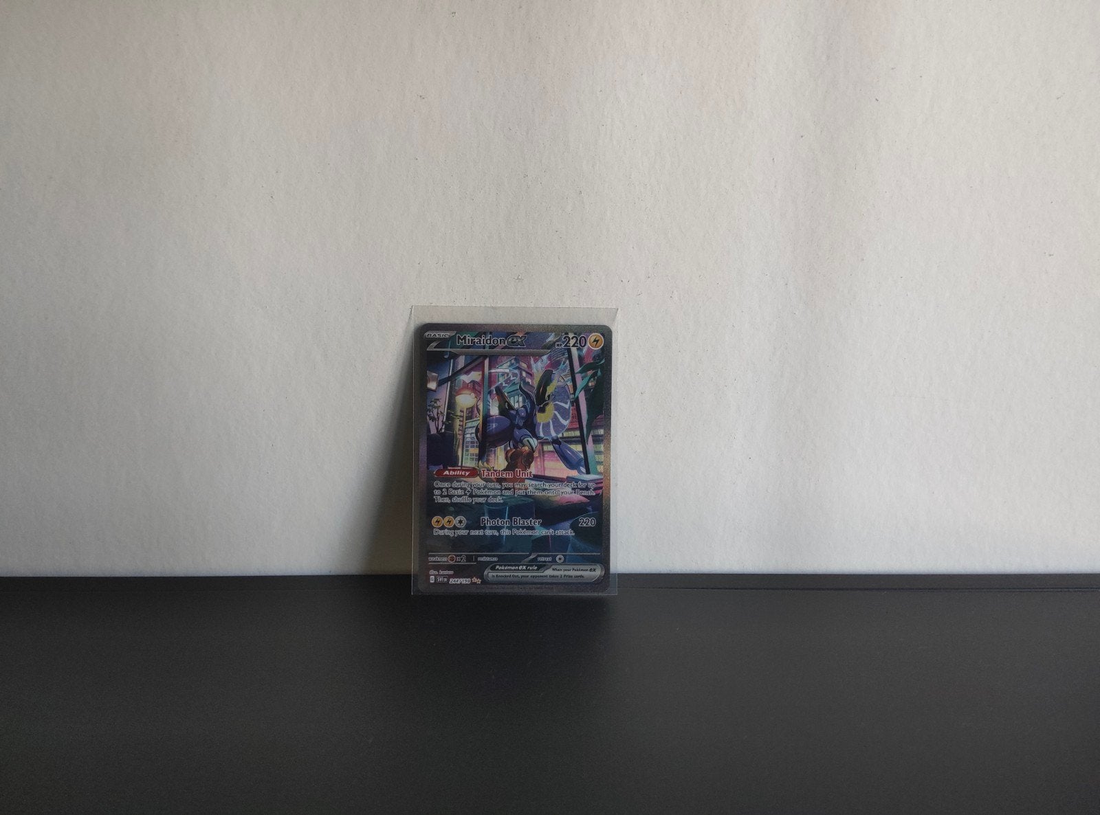 miraidon ex 244, Ophalen of Verzenden, Zo goed als nieuw, Losse kaart, Foil