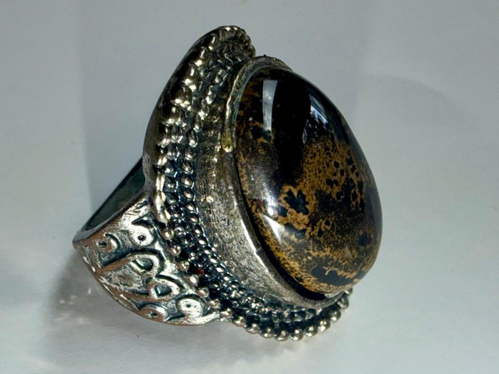 Stoere Vintage Boho Statement Ring – 14 gram –, Ophalen of Verzenden, Zo goed als nieuw, 17 tot 18, Dame