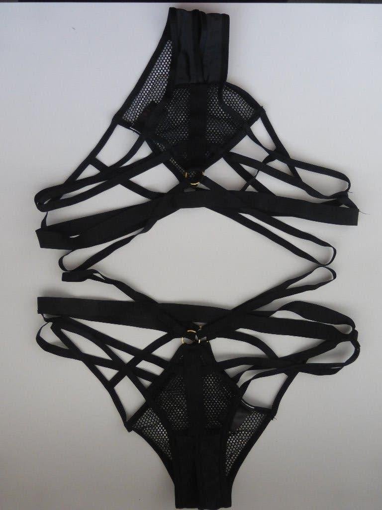 Set: 2 slips met open kruis van Hunkemöller, Kleding | Dames, Hunkemöller, Verzenden, Zwart, Slip