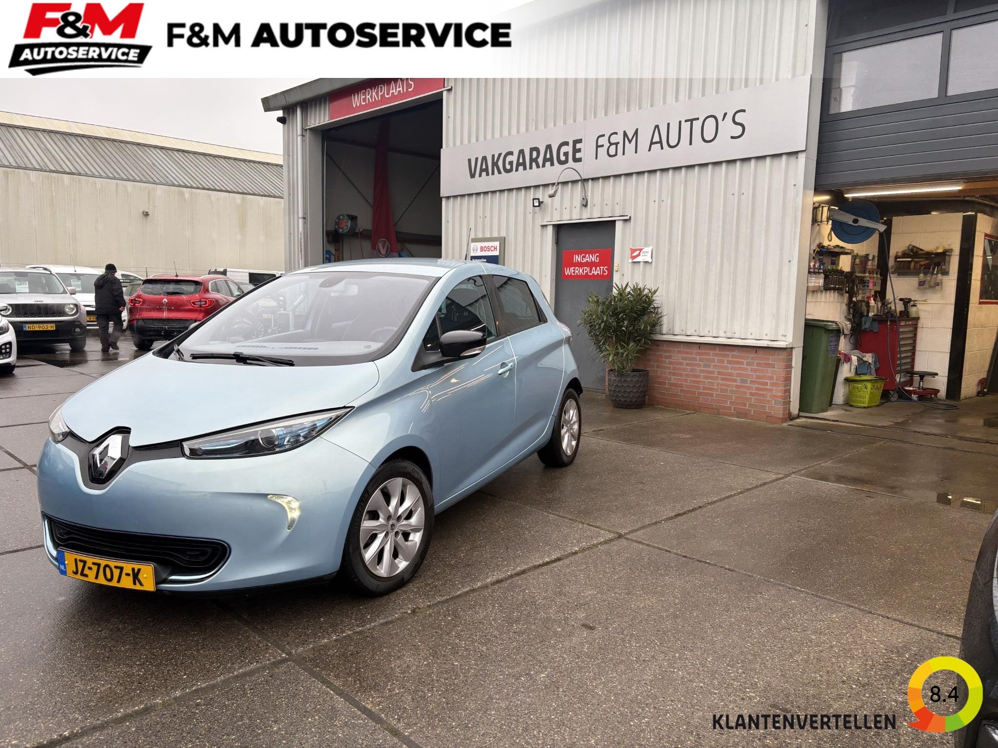 Renault ZOE Q210 Zen Quickcharge 22 kWh SoH 90.2% accu pakke, Auto's, Stof, Gebruikt, 22 kWh, Blauw