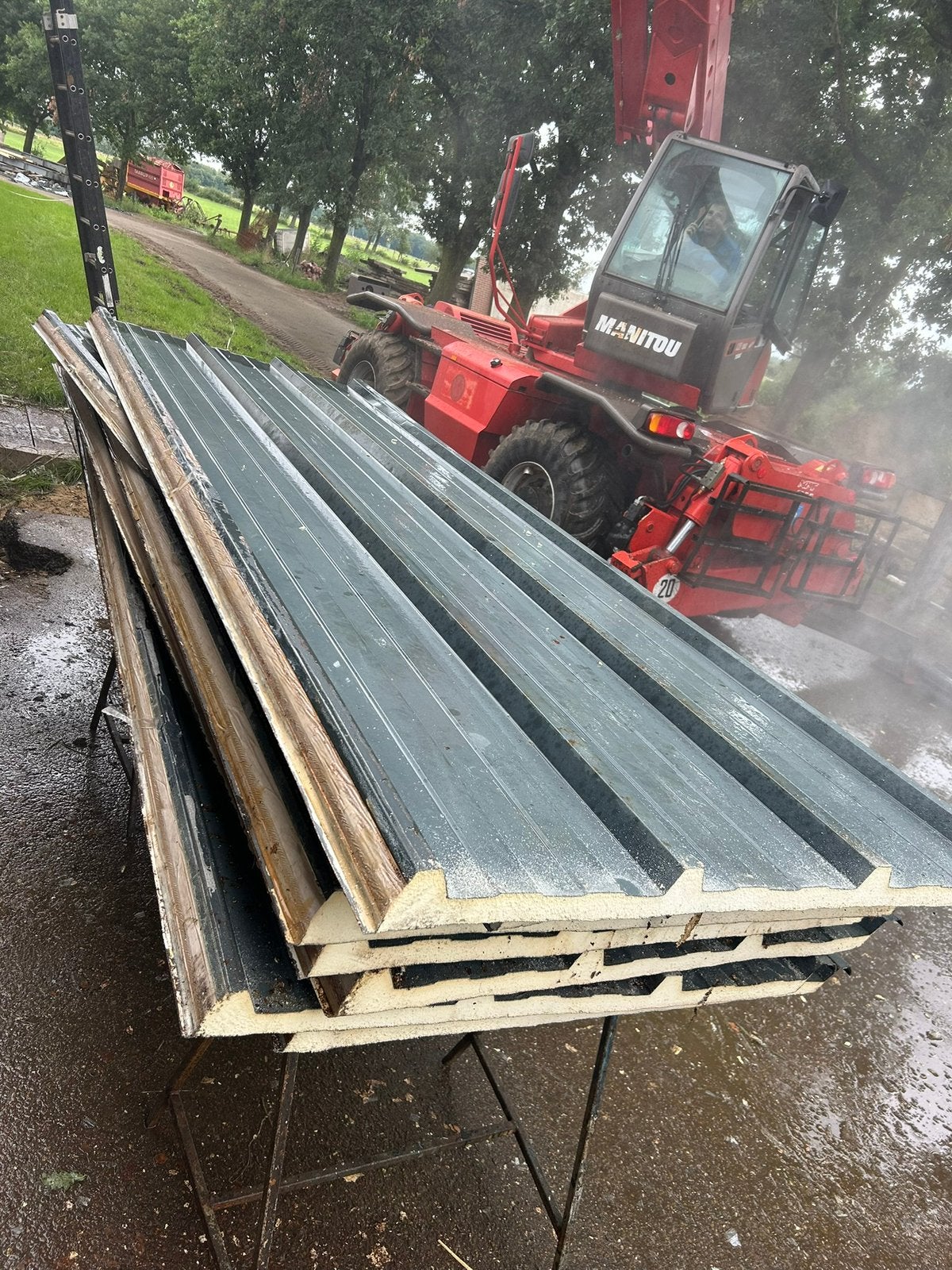 Sandwichpanelen 3 meter lang afval, Doe-het-zelf en Verbouw, Platen en Panelen, Ophalen of Verzenden, Gebruikt