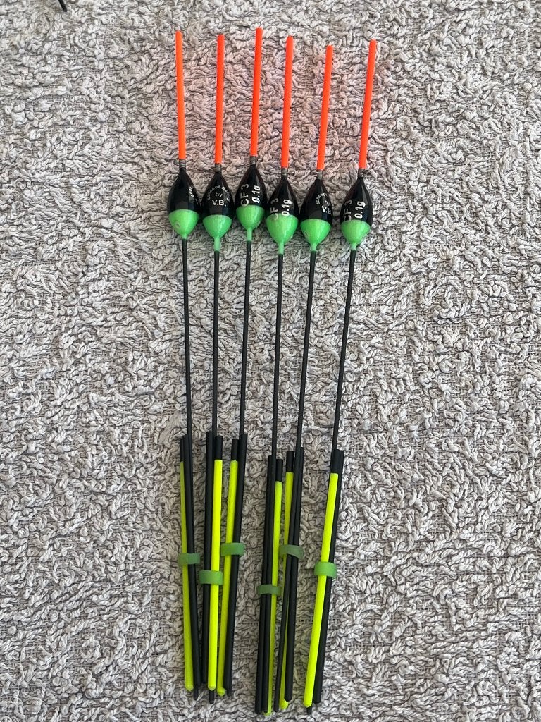 adv 282 / NIEUW set 6 commercial dobbers CF 0,10gr, Watersport en Boten, Hengelsport | Witvissen, Ophalen of Verzenden, Nieuw