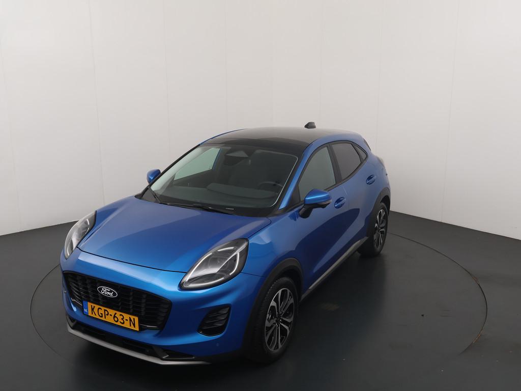 Ford Puma EcoBoost Hybrid 125 pk Titanium | Pano | Elek acht, 12 maanden, Blauw, 665 kg, Bedrijf