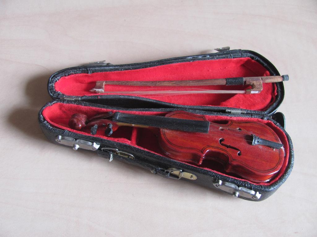 antiek viooltje in origineel fluweel bekleed kistje 15 cm, Ophalen of Verzenden, Gebruikt, 3/4-viool, Viool