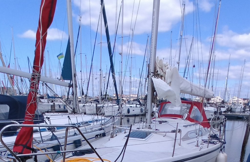 zeilmast dehler 36 15 meter met giek ed, Ophalen of Verzenden, Gebruikt, 6 meter of meer, 15 tot 30 m²