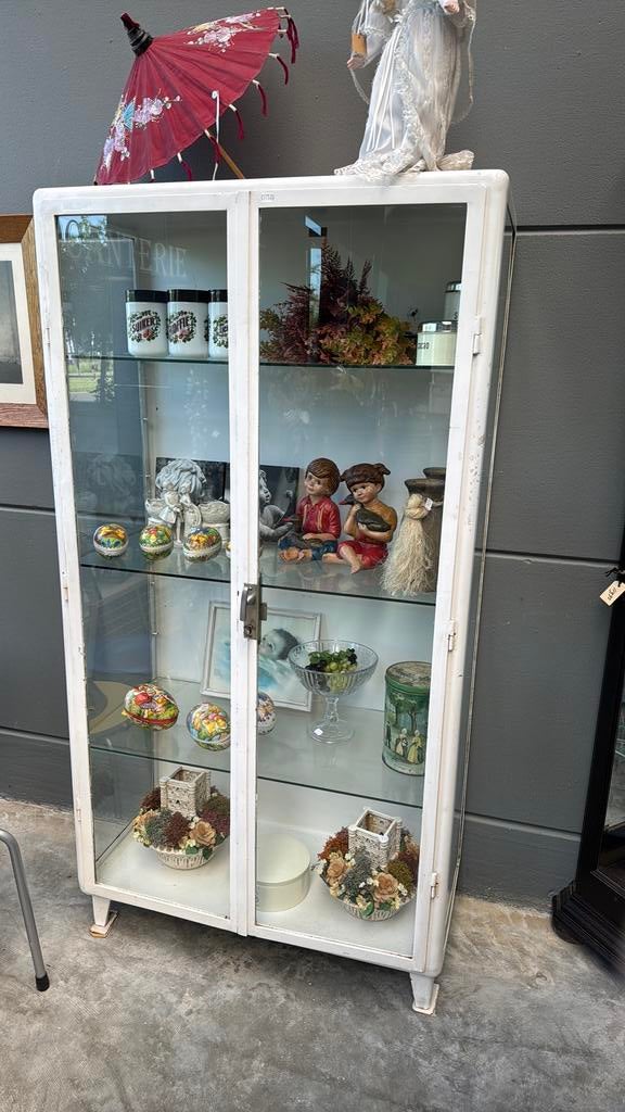 Apothekers kast, Ophalen, Gebruikt, 50 tot 100 cm, Glas