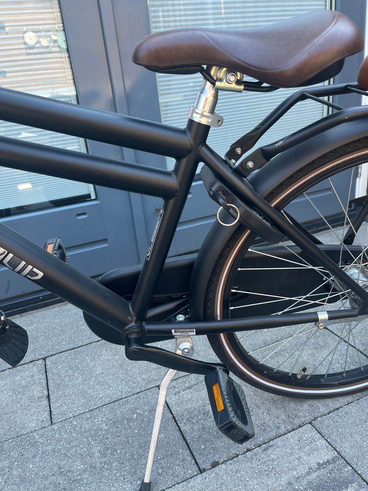 Sparta Pick-Up Transportfiets - Zwart met bruin zadel, Ophalen, Gebruikt, 24 inch, Versnellingen