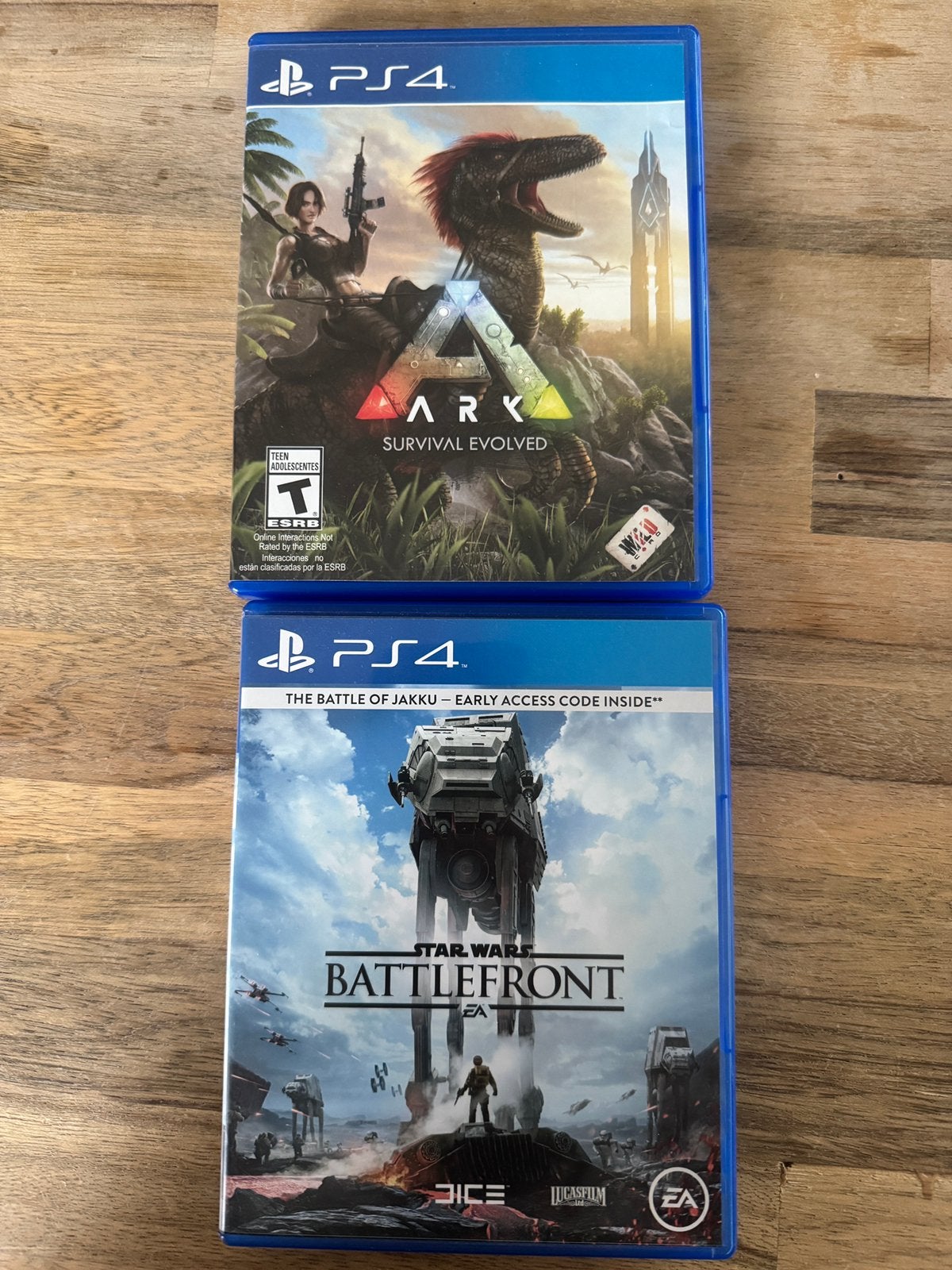 PS4 Star Wars Battlefront en Ark Survival Evolved, Avontuur en Actie, 1 speler, Ophalen of Verzenden, Zo goed als nieuw