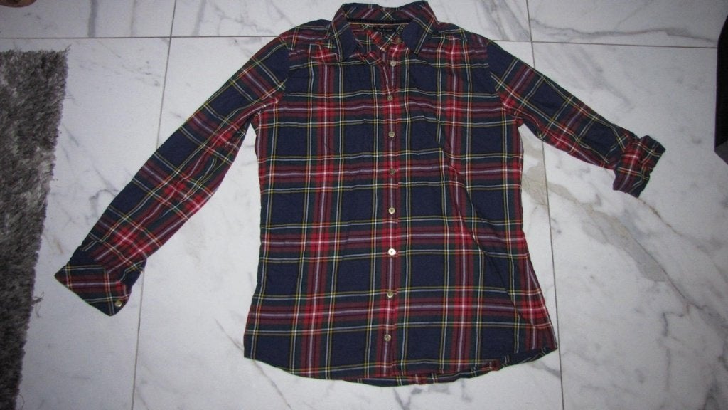 38 TOMMY  HILFIGER ruiten blouse, Ophalen of Verzenden, Zo goed als nieuw, Maat 38/40 (M), Overige kleuren
