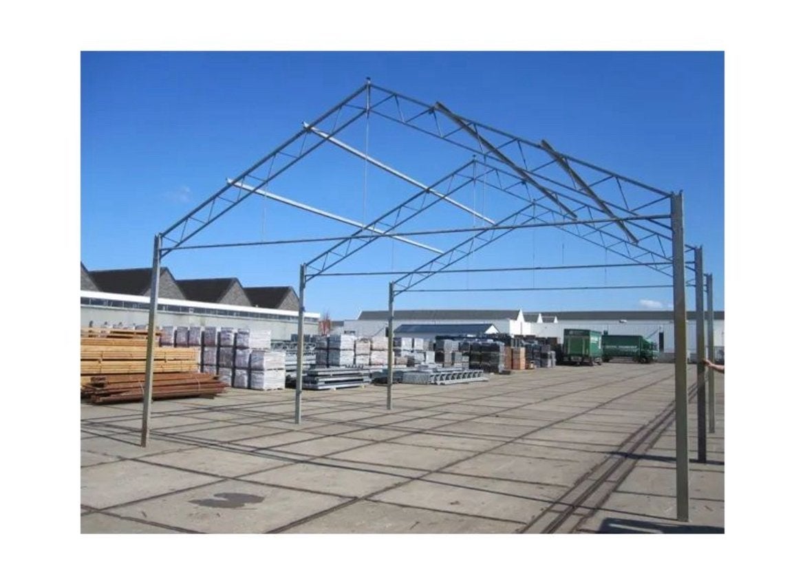 Staal constructie loods / schuur 8x16m, Ophalen, Zo goed als nieuw, IJzer