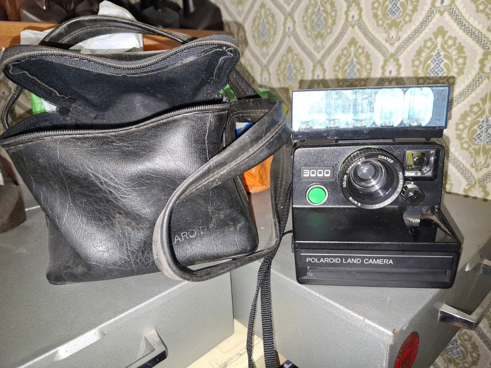 Polaroid Land Camera 3000 met tas, Ophalen of Verzenden, Gebruikt, Polaroid, Polaroid
