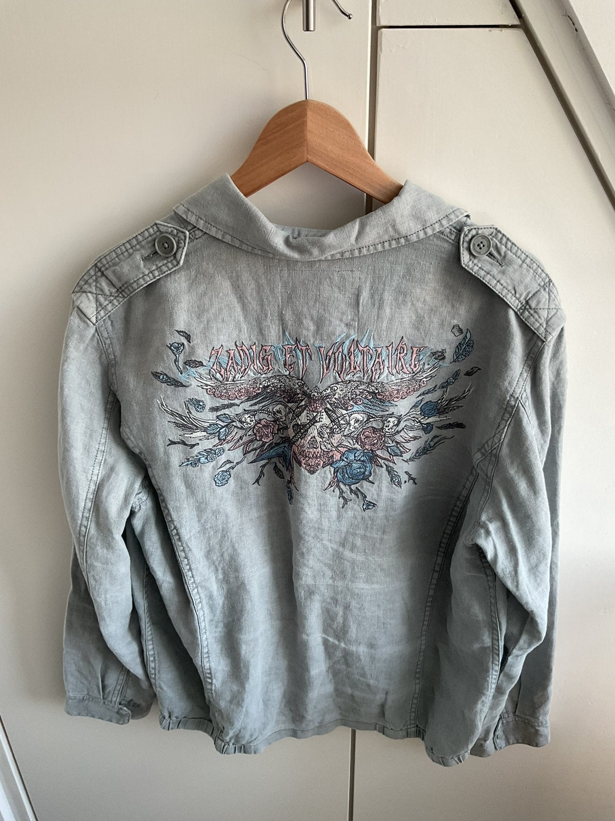 Zadig & Voltaire grijs linnen jasje maat L, Maat 42/44 (L), Ophalen of Verzenden, Zo goed als nieuw, Jasje