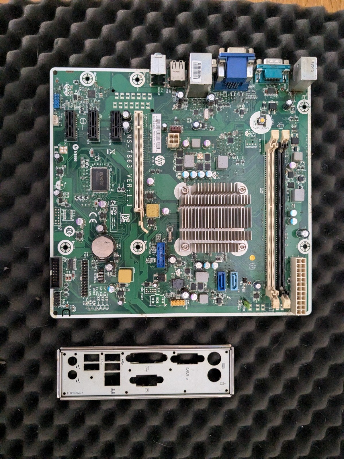 HP moederbord + CPU, Computers en Software, Gebruikt, Matx, DDR3, Ophalen of Verzenden