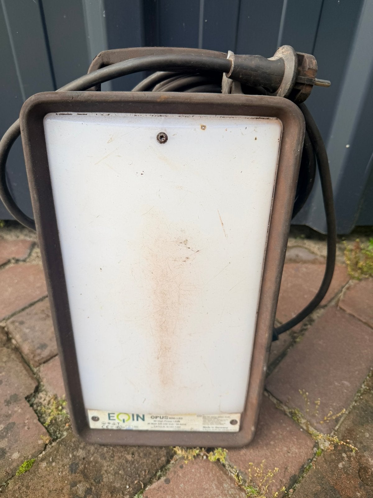 EQIN OPUS LED bouwlamp met stopcontact en lang snoer, Ophalen of Verzenden, Zo goed als nieuw, Minder dan 50 watt, Lamp
