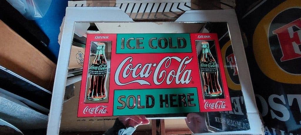Reclamespiegel Coca Cola, Ophalen of Verzenden, Nieuw, Reclamebord