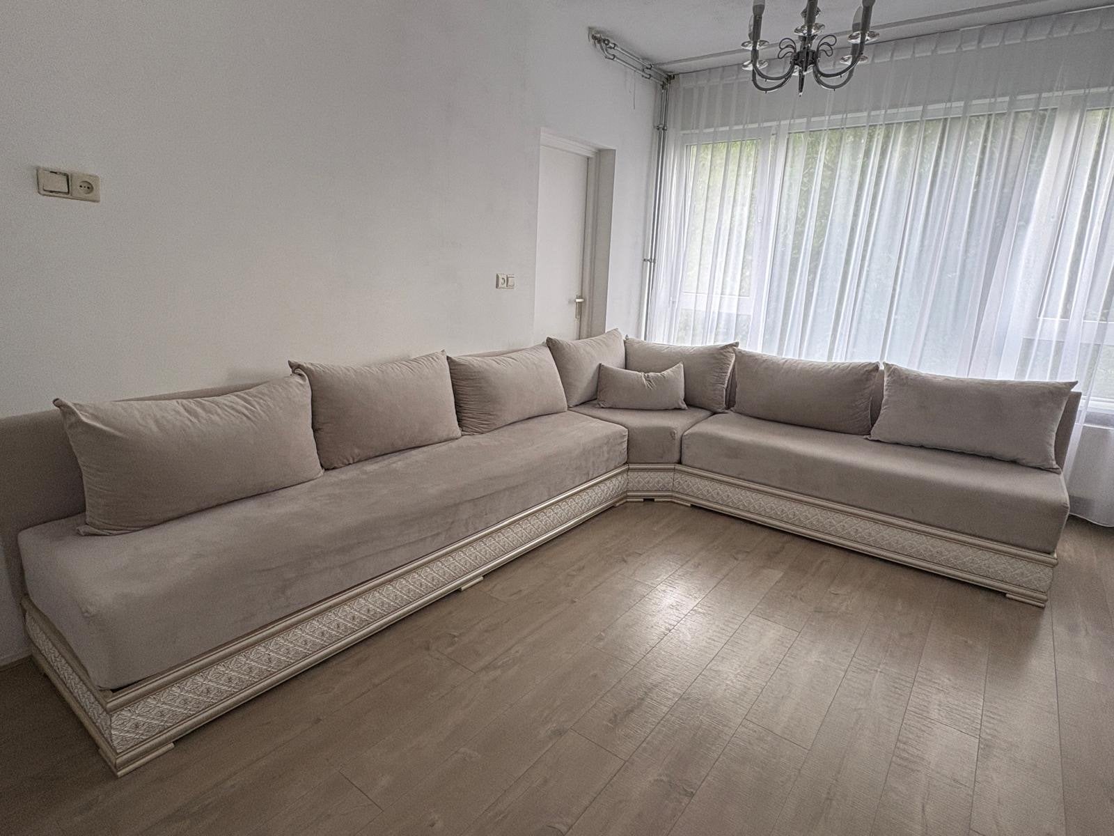 Marokkaanse bank/ seddari zsm ophalen ivm verhuizing, Huis en Inrichting, Ophalen, Gebruikt, Stof
