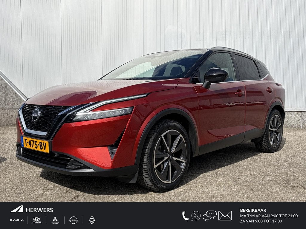 Nissan Qashqai 1.3 MHEV Tekna / Trekhaak / Panoramadak / HUD, Auto's, Nissan, Voorwielaandrijving, 1304 kg, Gebruikt, Euro 6