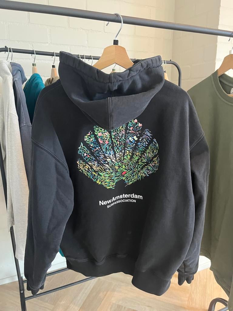 New Amsterdam Surf Association Tall Grass Hoodie, New Amsterdam Surf, Zwart, Ophalen of Verzenden, Gedragen