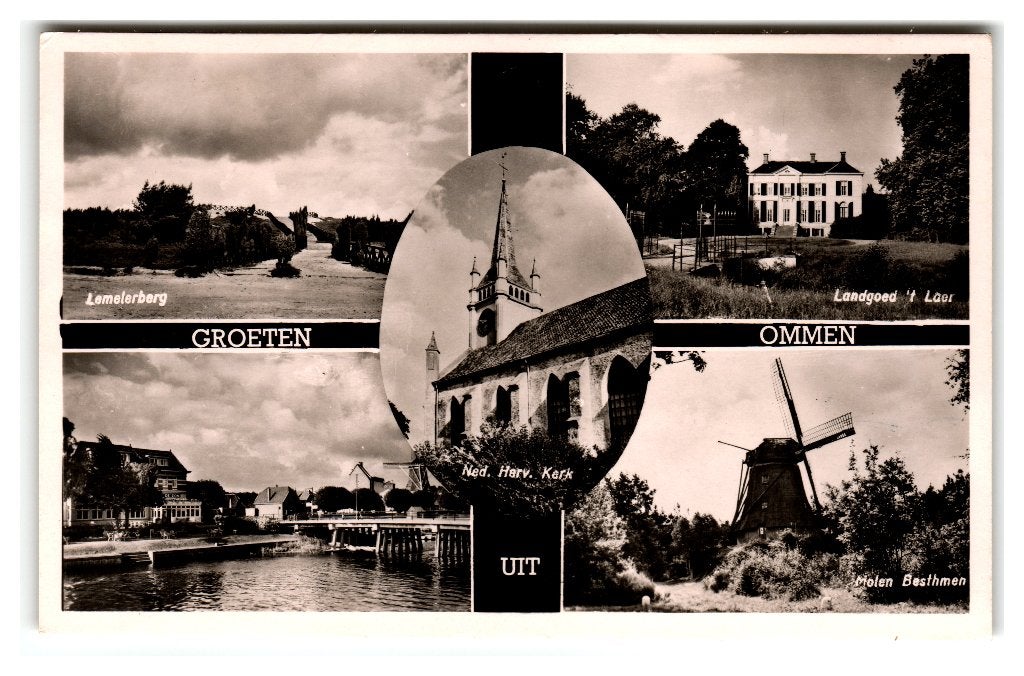 Ommen, Groeten uit Ommen - Opruimingskaart, Verzenden, 1940 tot 1960, Gelopen, Overijssel
