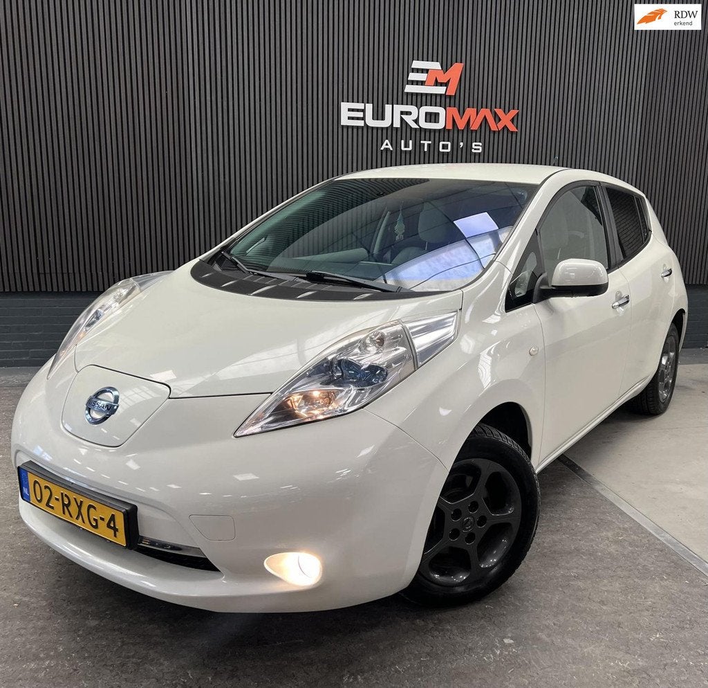 Nissan LEAF Base 24 kWh NAP - Keyless -Cruise - Airco, Auto's, Nissan, Stof, Gebruikt, Wit, 1500 kg