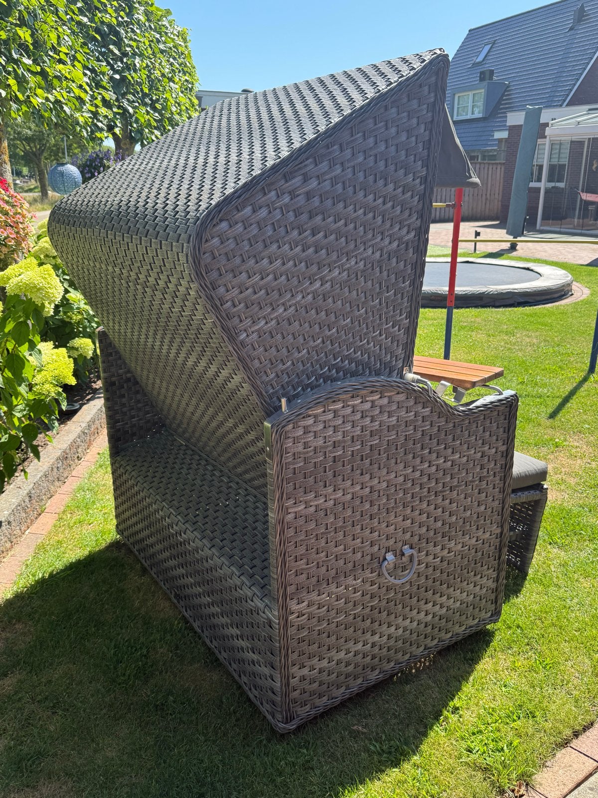 Strandkorf / Loungeset - Zo goed als nieuw, Tuin en Terras, Gebruikt, Loungeset, Wicker, Bank