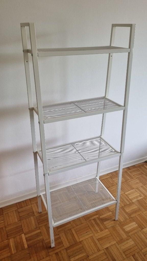 Wit rek in metaal van IKEA type Lerberg, Ophalen, Zo goed als nieuw