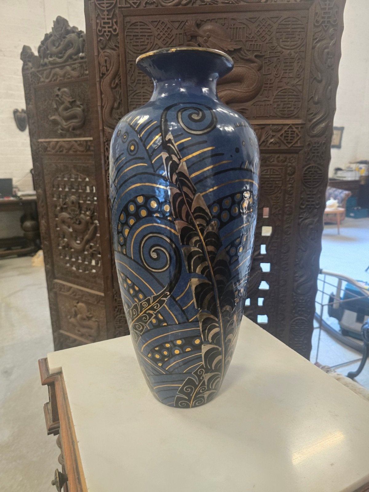 art deco vaas (aardewerk), Ophalen
