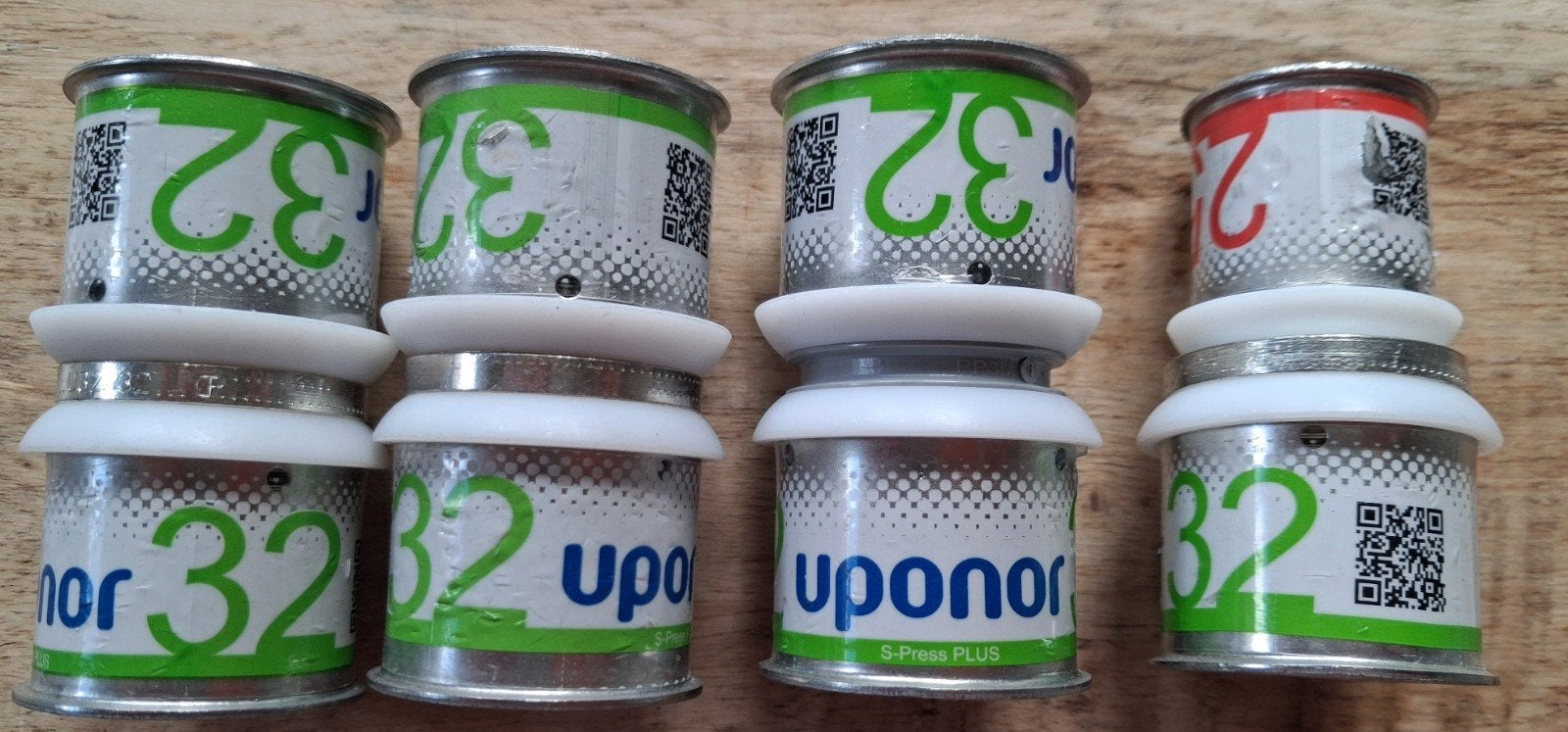 4 stuks 32 mm uponor s-press plus perskoppellingen, Ophalen of Verzenden, Nieuw