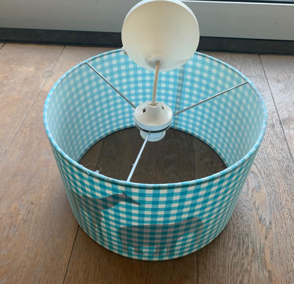 Plafond lampenkap dieren, Gebruikt, Blauw, Rond, Ophalen of Verzenden