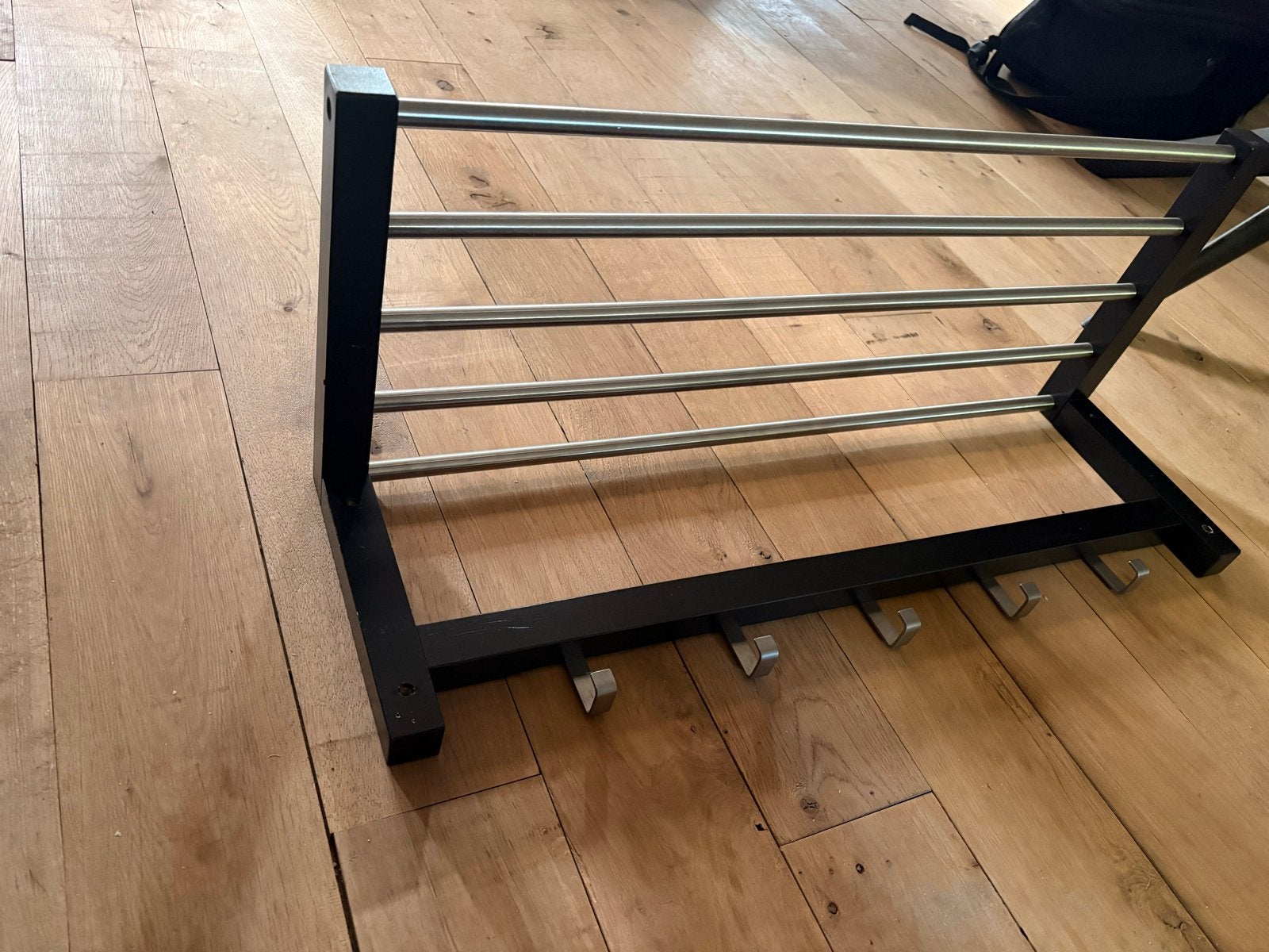 IKEA TJUSIG Wandkapstok met hoedenrek en haken, Wandkapstok, Gebruikt, Ophalen of Verzenden, Minder dan 100 cm