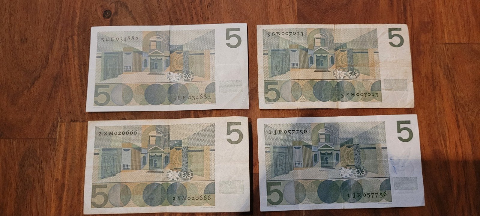 4 x 5 gulden biljet, Postzegels en Munten, Munten en Bankbiljetten | Verzamelingen, Ophalen of Verzenden, Nederland, Bankbiljetten