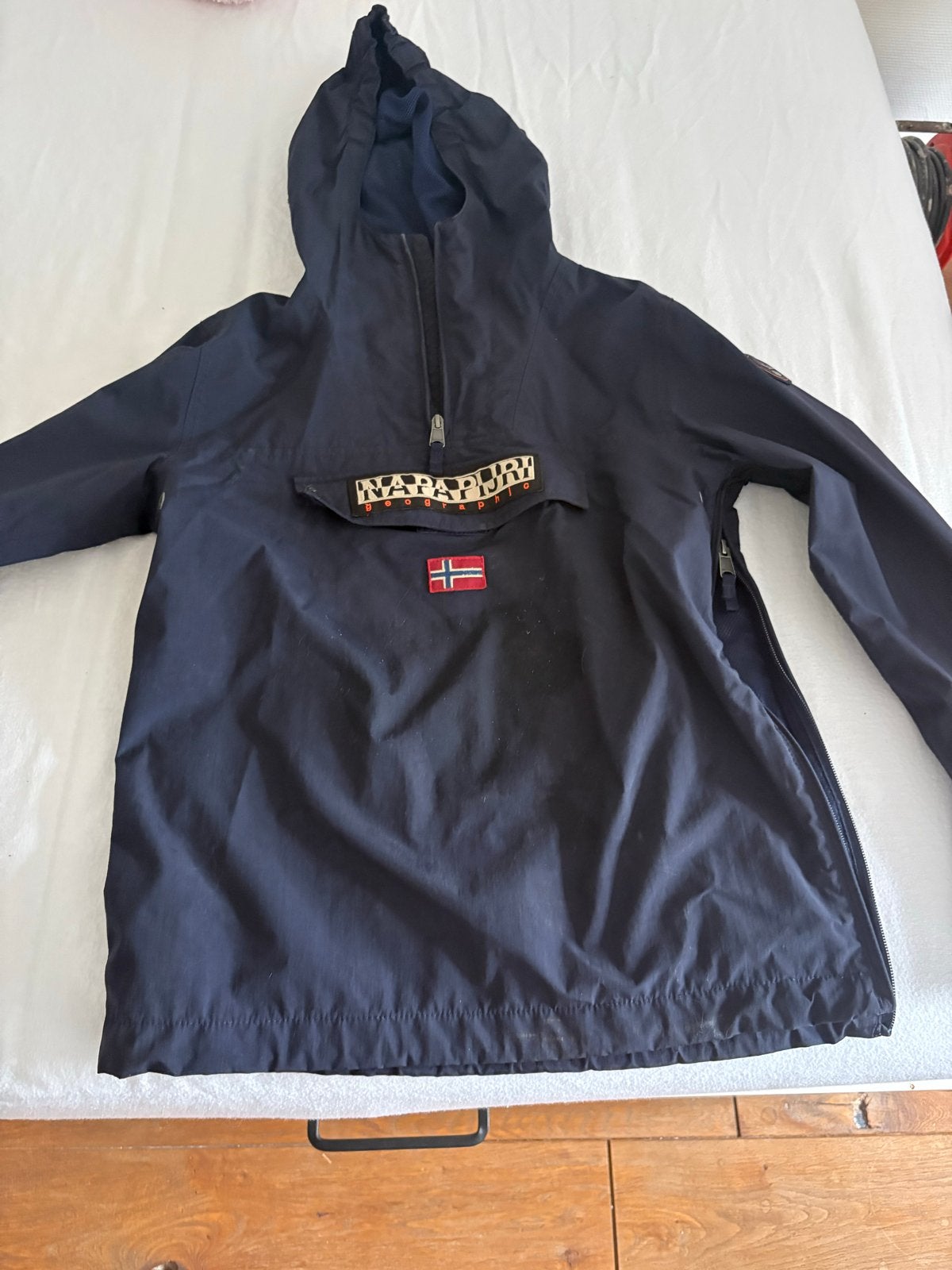 Napapijri Zomerjas - Donkerblauw Anorak, Ophalen of Verzenden, Zo goed als nieuw, Maat 46 (S) of kleiner, Blauw