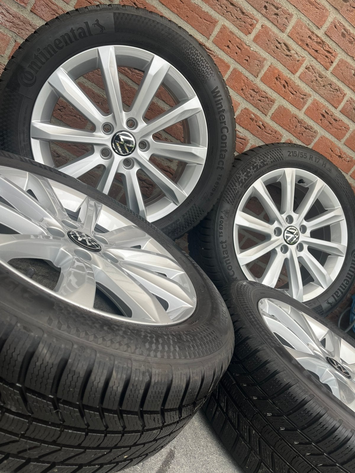 5x112 originele VW Helsinki velgen 17 inch winterbanden, Ophalen, 215 mm, Banden en Velgen, 17 inch