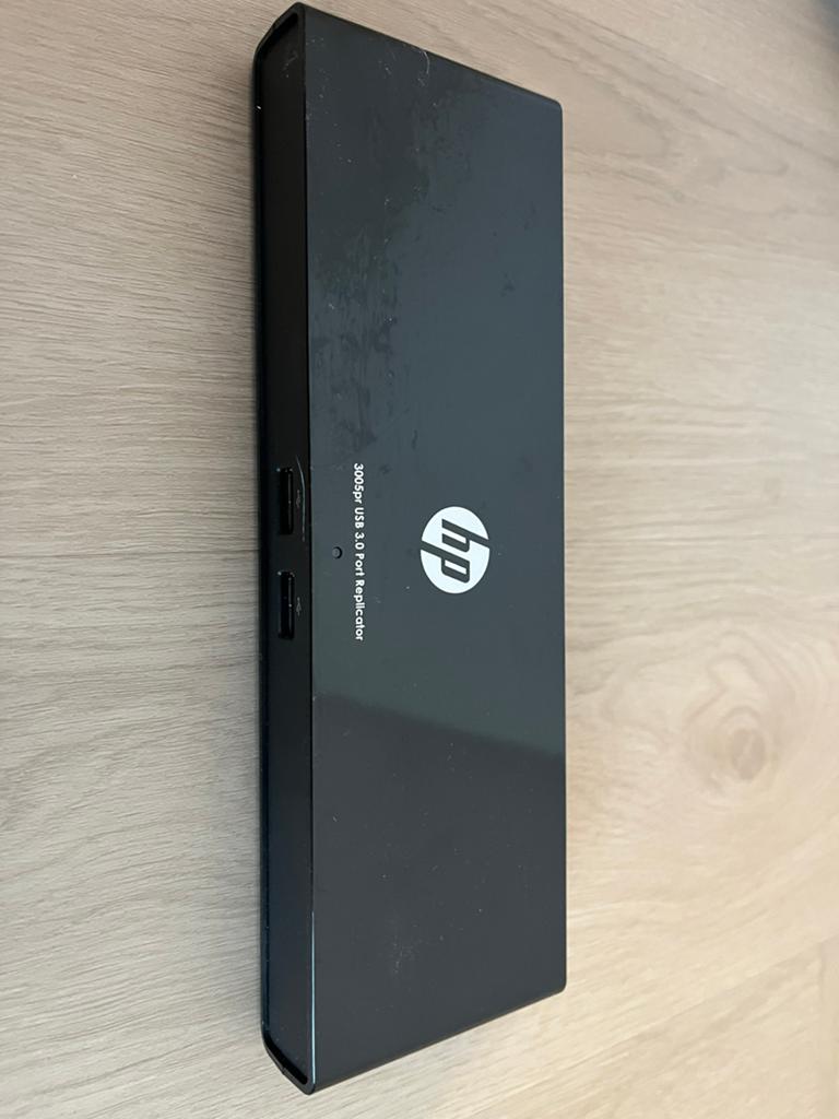 HP 3005pr USB 3.0 Port Replicator Docking Station, Ophalen of Verzenden, Gebruikt, Docking station, Laptop