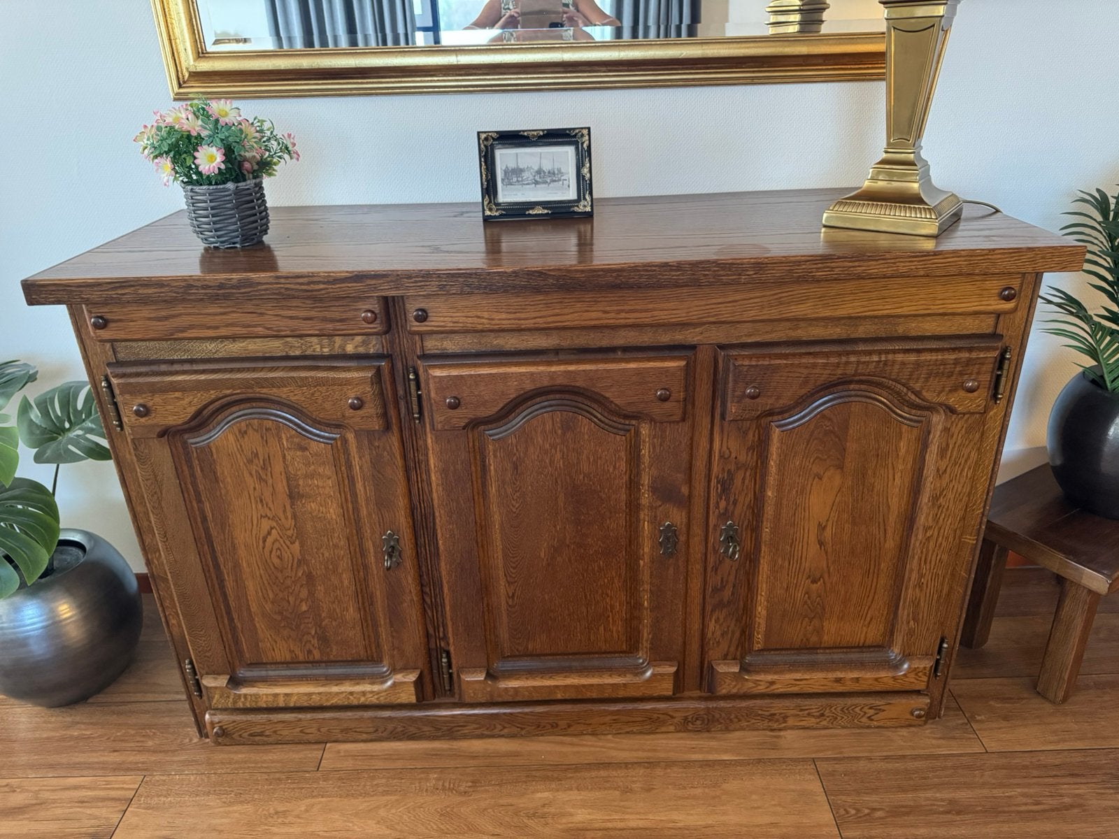 Dressoir  donker eiken, Ophalen, Zo goed als nieuw, 25 tot 50 cm, 50 tot 100 cm