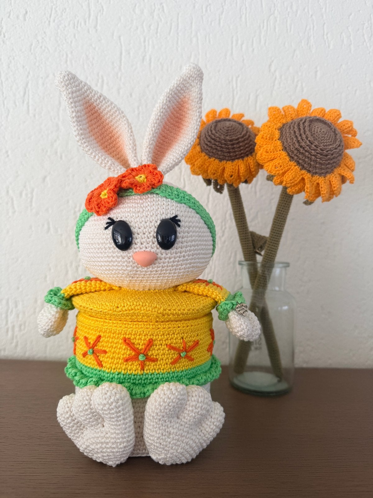 Gehaakte snoeppot konijn, Kinderen en Baby's, Kinderkamer | Inrichting en Decoratie, Overige typen, Nieuw, Ophalen of Verzenden
