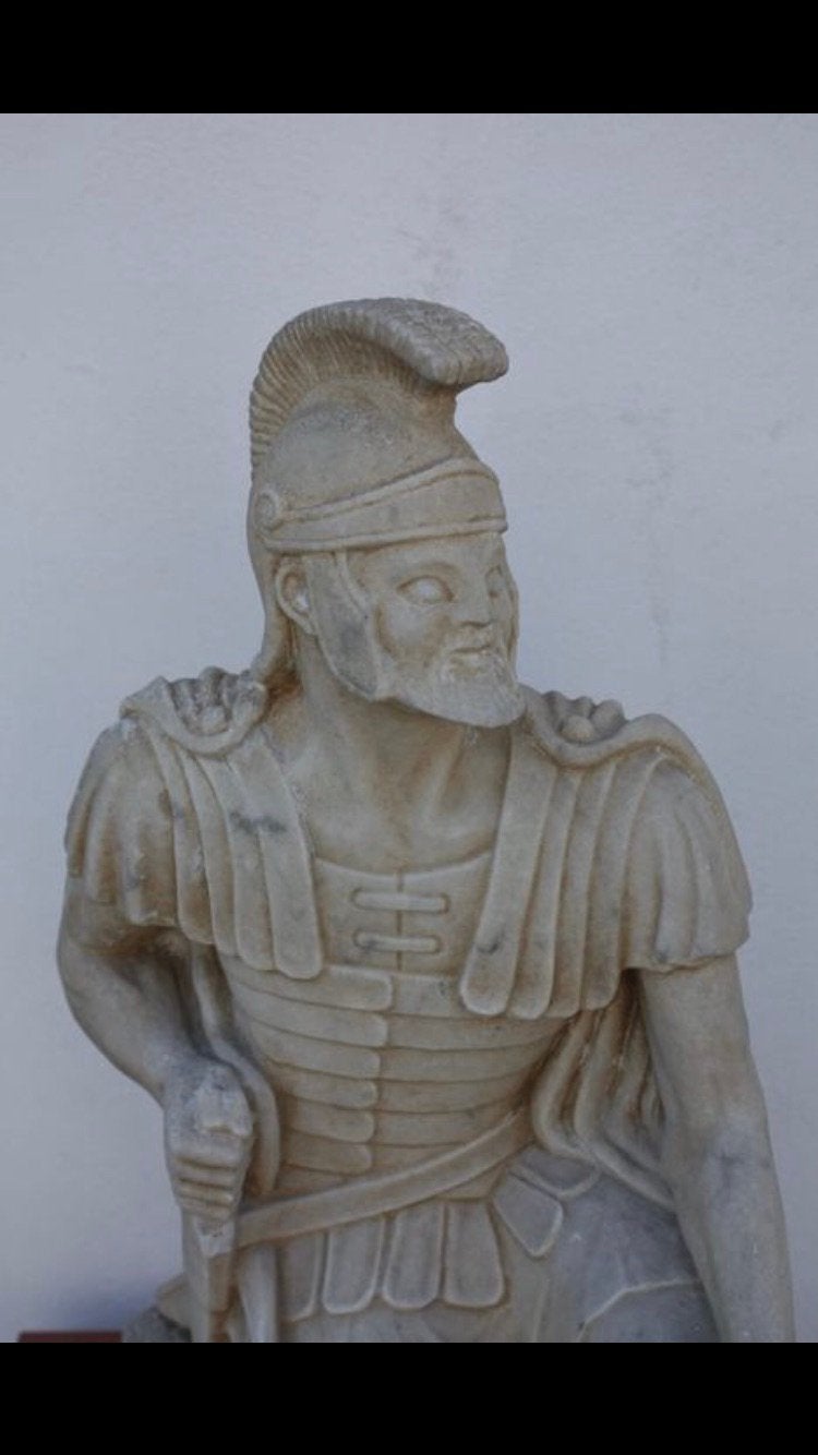 Marmer beeld Spartan, 300, Romein, Alchilles, Ophalen of Verzenden, Handgemaakt, Steen of Keramiek, Klassiek