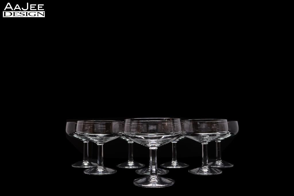8 x Royal Leerdam - Aristo - Champagne coupe - A.D. Copier, Ophalen of Verzenden, Zo goed als nieuw, Overige typen