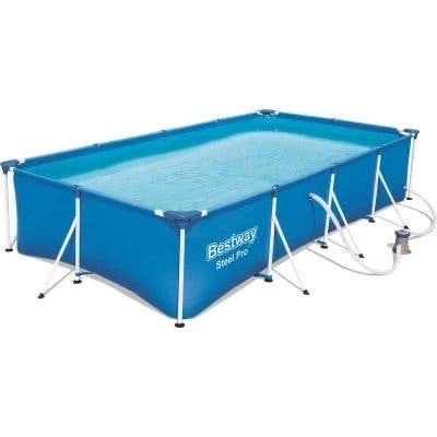 Bestway Steel Pro zwembad met pomp en warmtepaneel, Ophalen, 200 tot 300 cm, 80 tot 120 cm, Zo goed als nieuw