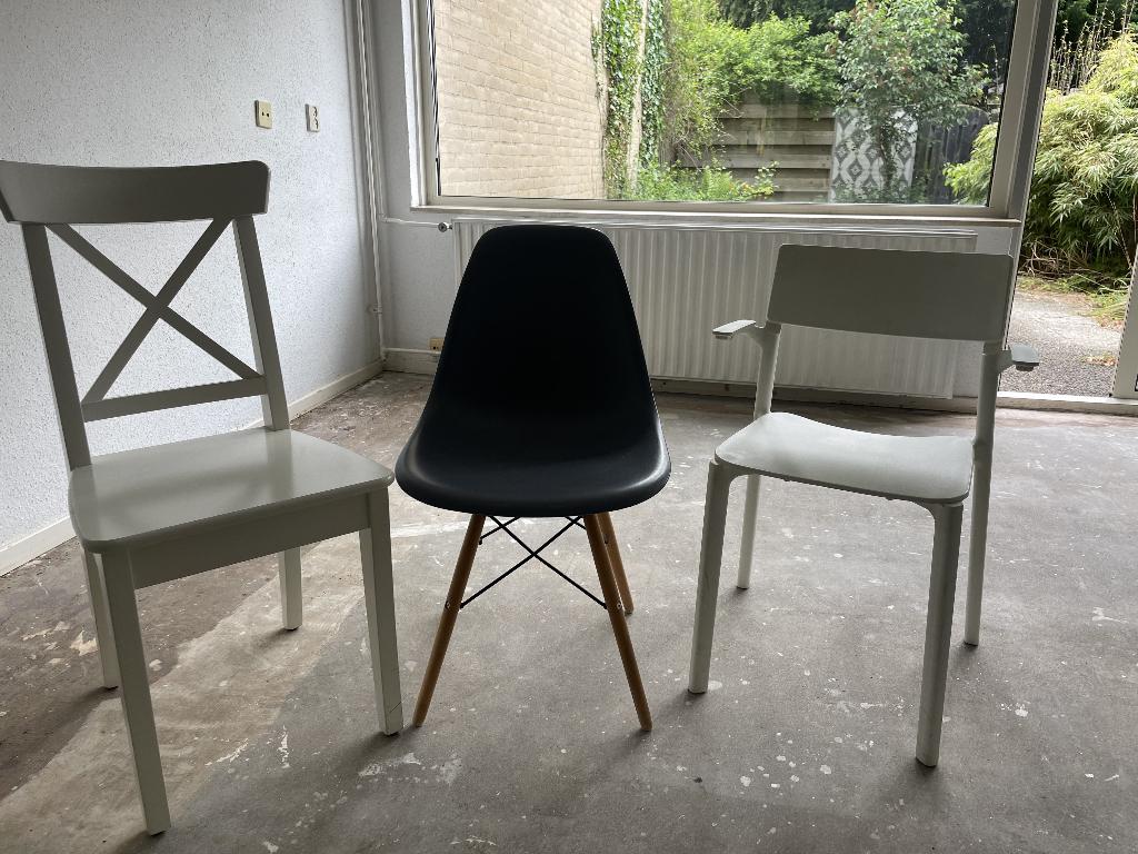 Stoelen, Ophalen, Gebruikt, Hout, Drie