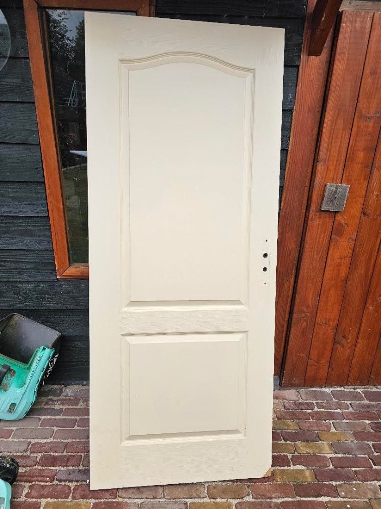 creme binnendeur, Ophalen, Gebruikt, 80 tot 100 cm, Binnendeur