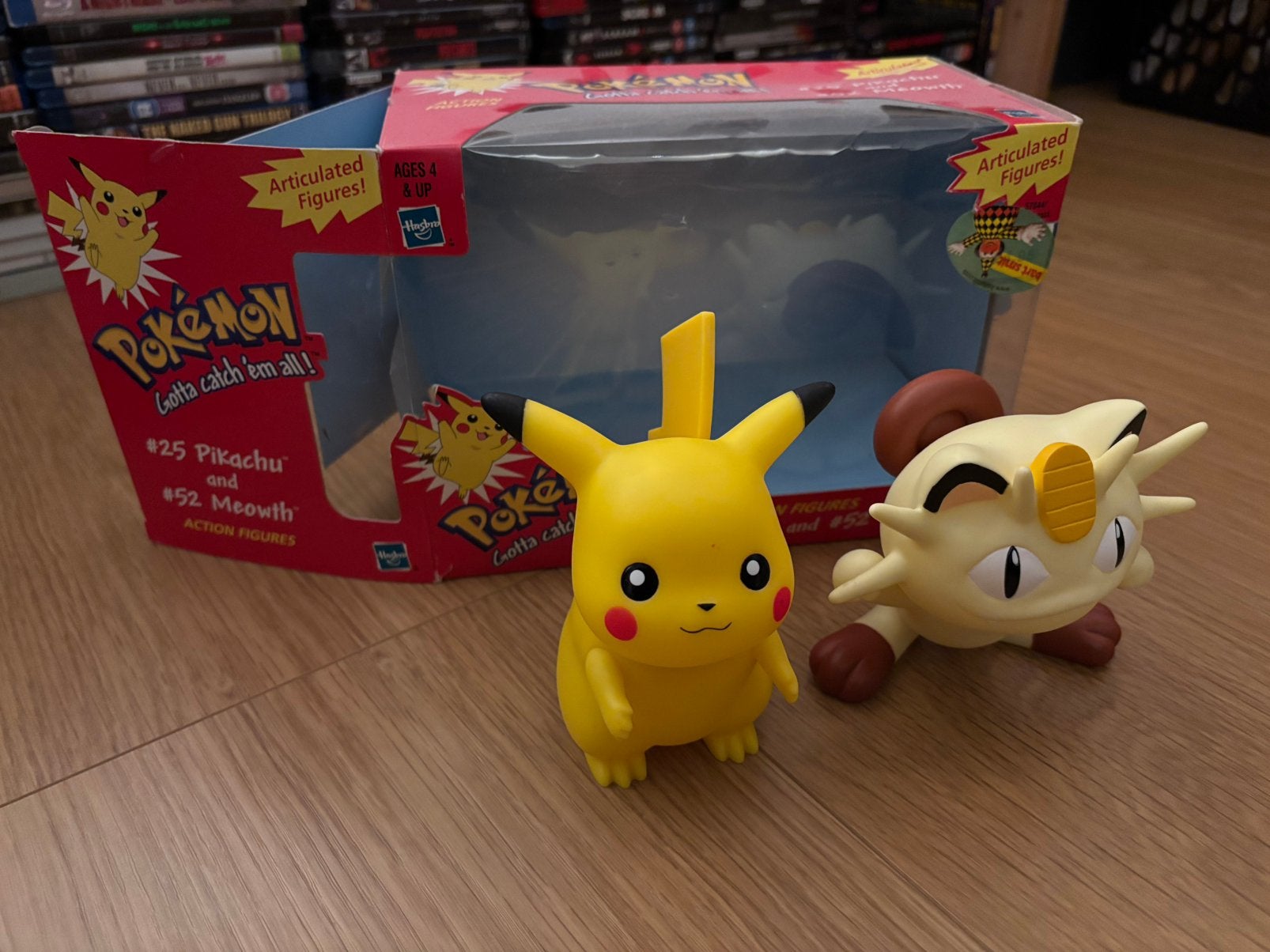 Pokemon - Hasbro Action Figures - Pikachu en Meowth (1998), Ophalen of Verzenden, Gebruikt