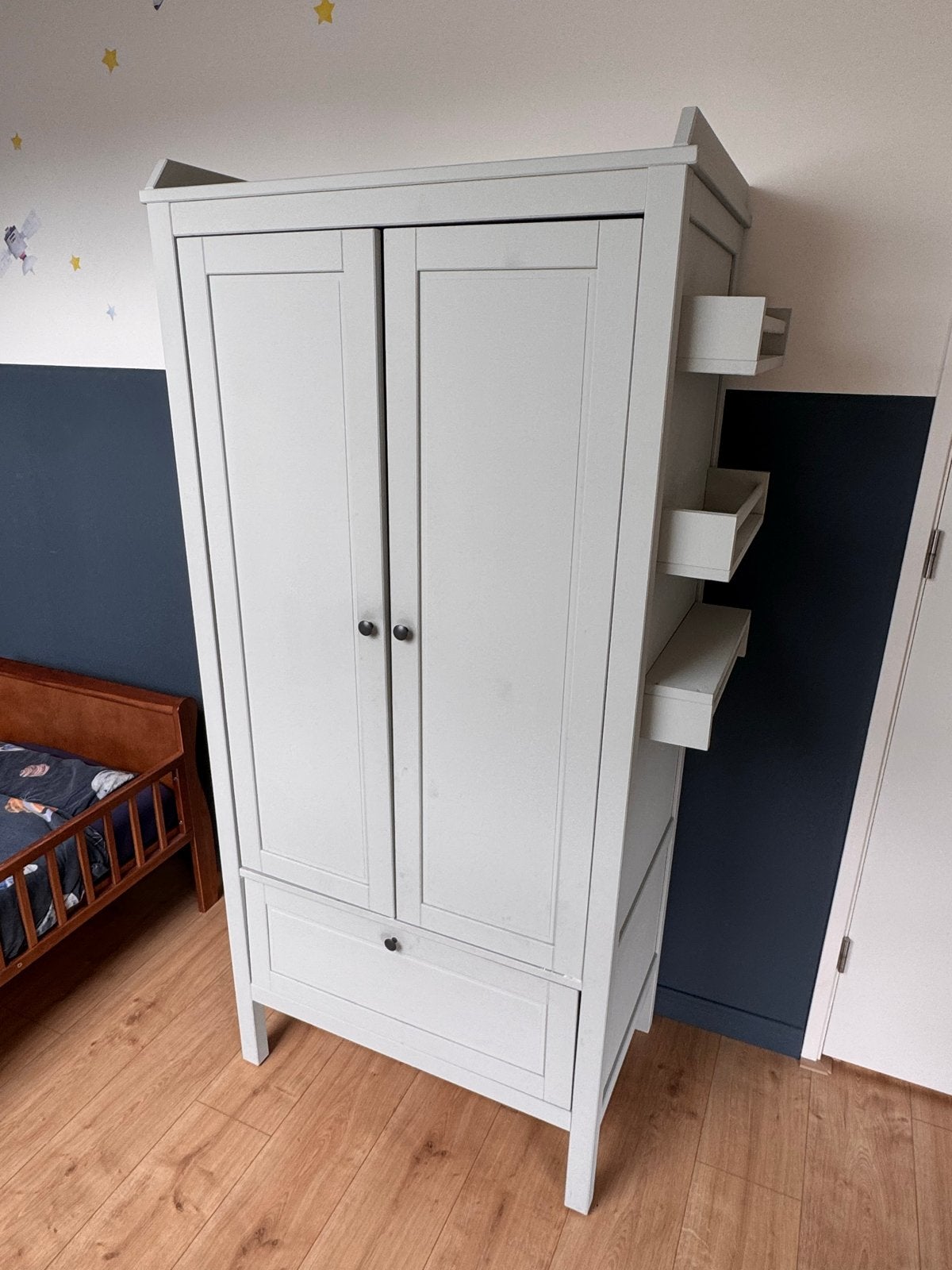 IKEA Sundvik Kast - Zacht Grijs met Legplank en Lade, Ophalen, Kast, 50 tot 70 cm, 105 cm of meer